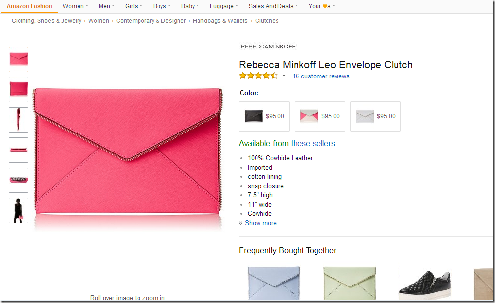 REBECCA MINKOFF Leo Envelope Clutch 女款手拿包